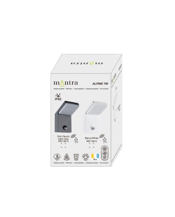 ALPINE * APLIQUE LED IP65 6W 3000K BLANCO SENSOR